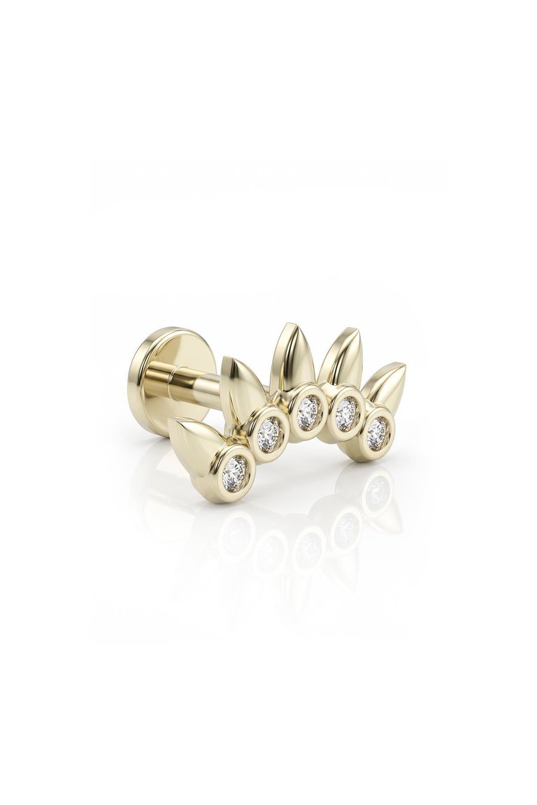 14 Ayar Altın Gösterişli Kraliçe Piercing