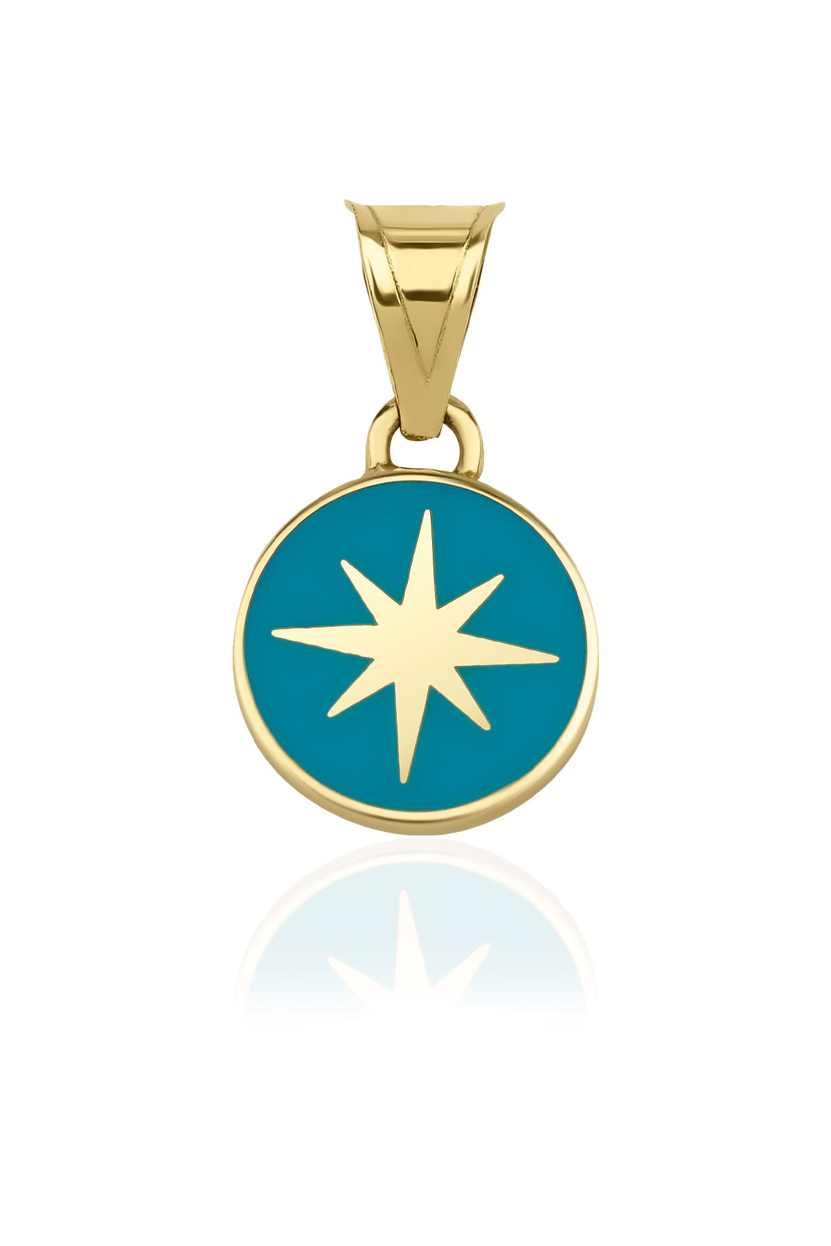Fiyonk Kuyumculuk - 14 Ayar Altın Mavi Kutup Yıldızı Kolye Ucu