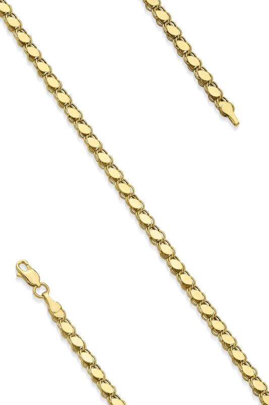 14 Ayar Altın Pullu Bileklik 4 mm - Fiyonk Kuyumculuk