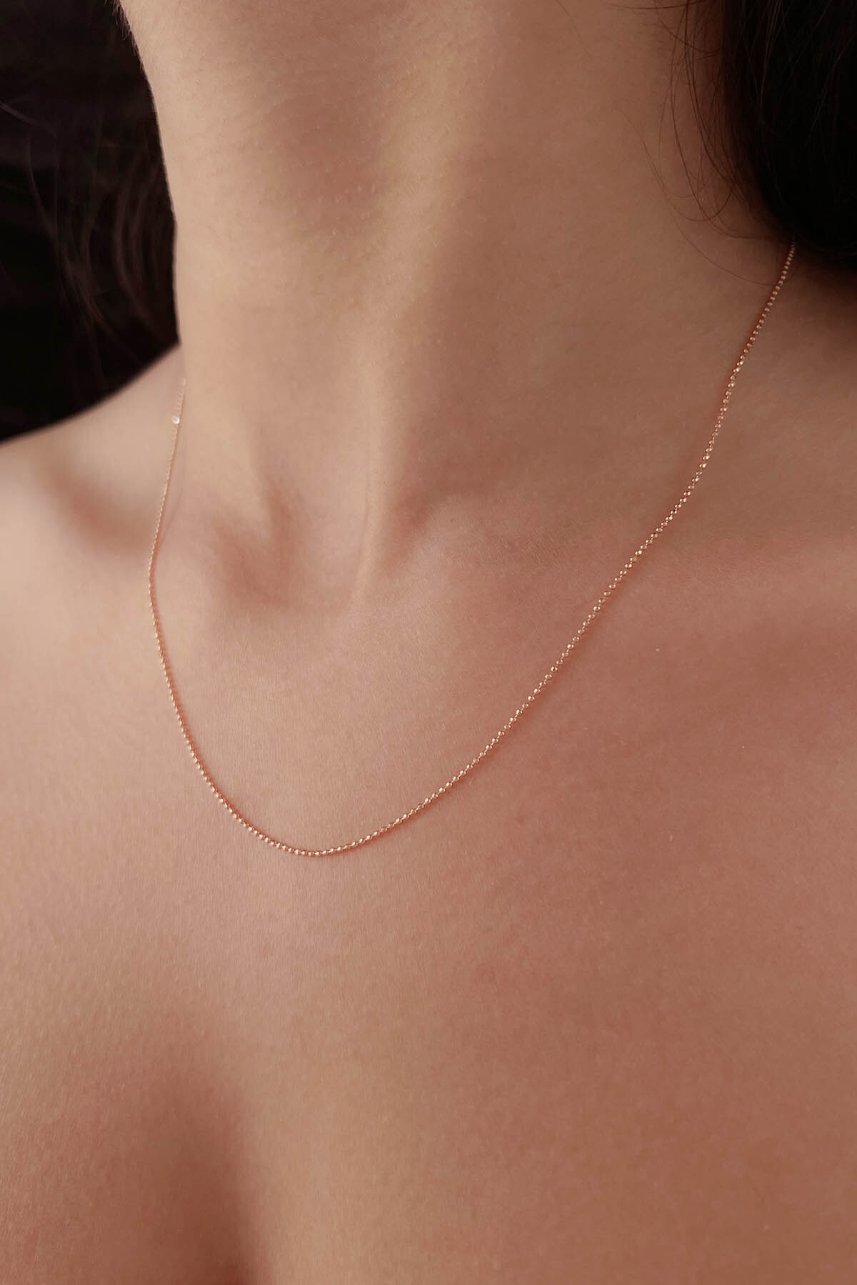 14 Ayar Altın Rose Topçuk Zincir 1.00 mm - Fiyonk Kuyumculuk (1)