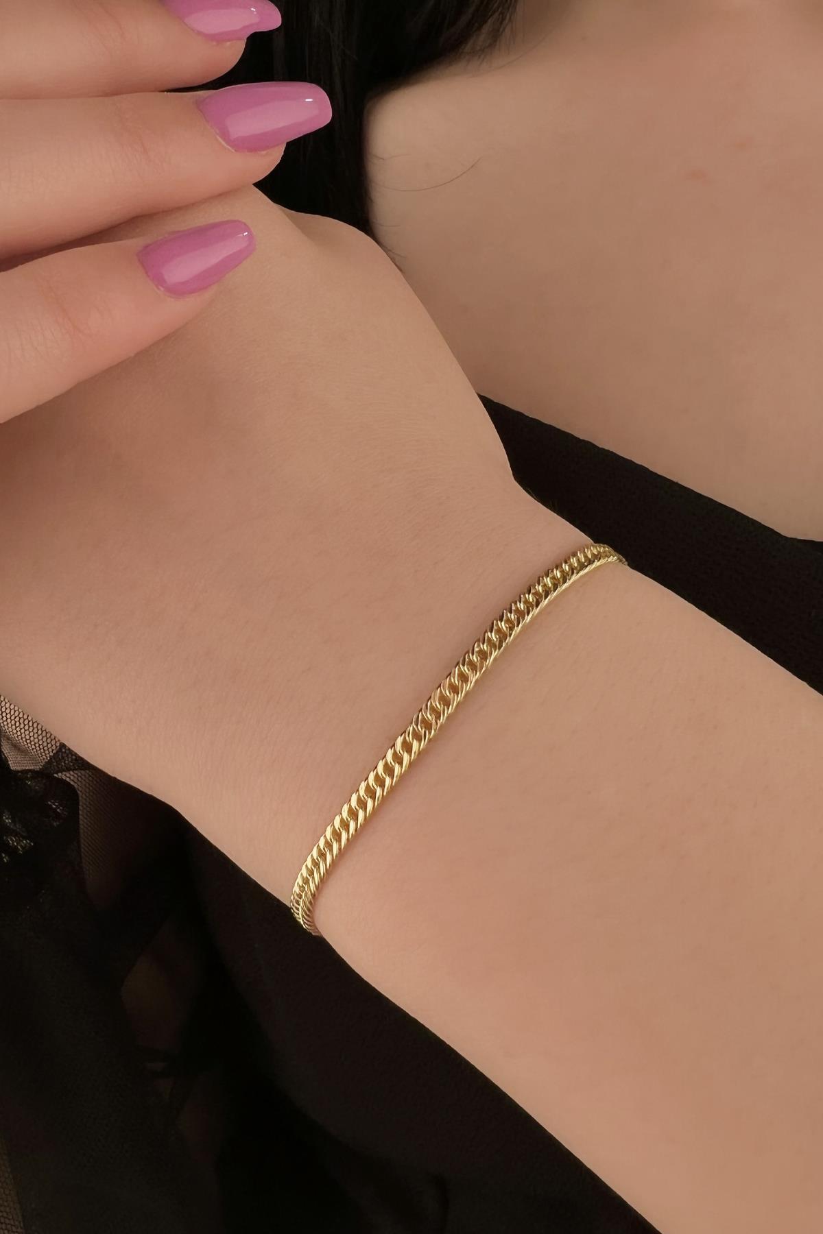14 Ayar Altın Sık Gurmet Bileklik 2.80 mm - Fiyonk Kuyumculuk (1)